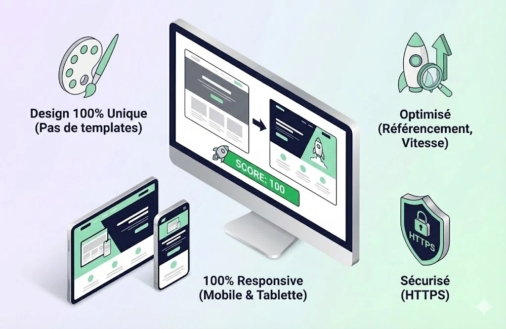 Site web boulangerie sur écran